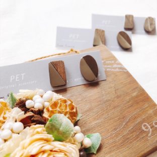 mirror wood （イヤリング）