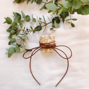 Hair wrap【beige】（リボンのヘアアクセサリー）