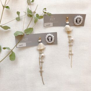 カメオビーズ（ピアス・イヤリング）2WAY