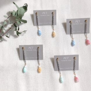 long シャーベットガラス【4colour】（ピアス・イヤリング）