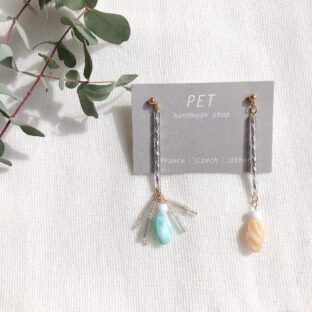 シャーベットガラス　シャンデリア（ピアス・イヤリング）